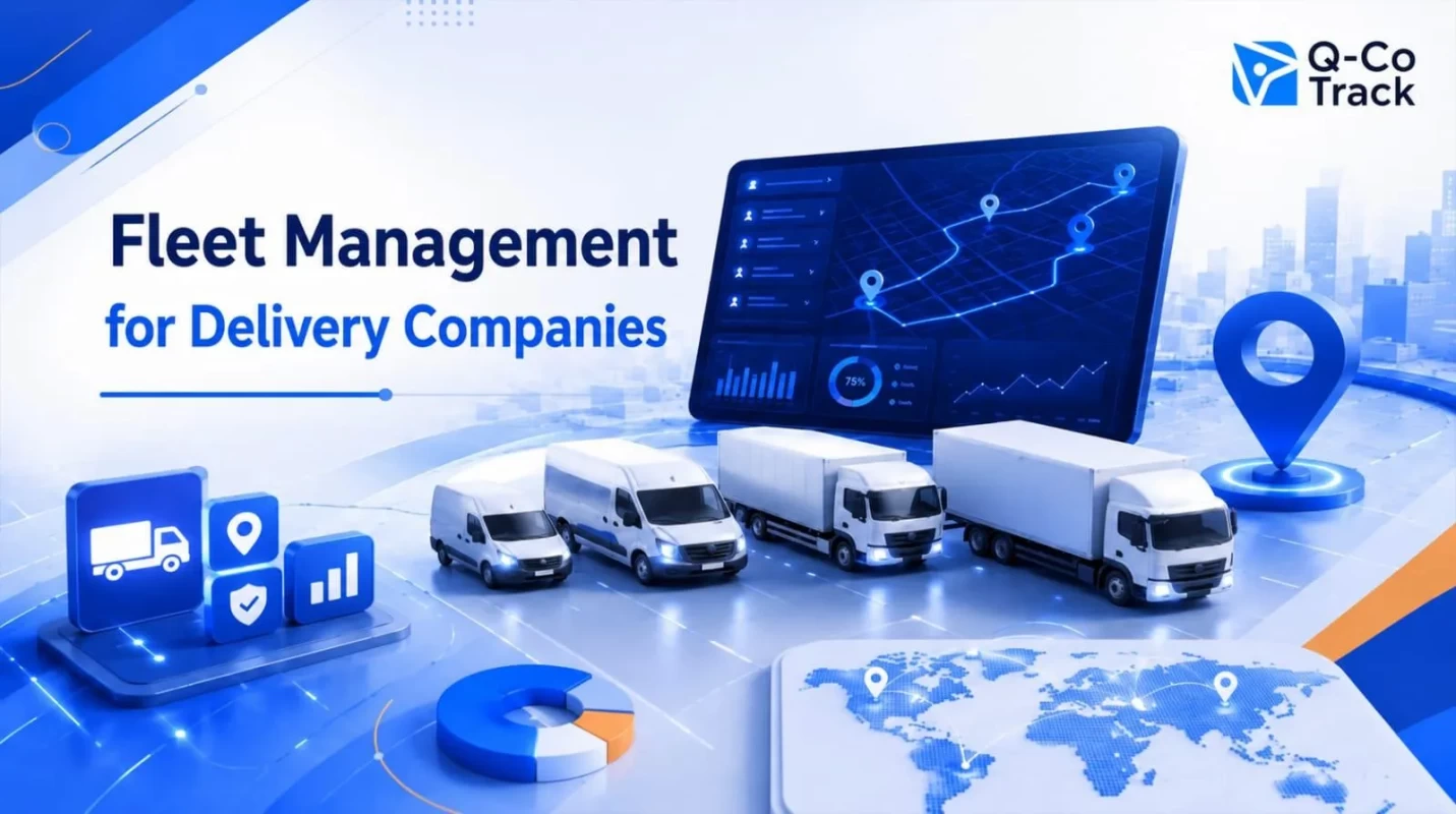 Delivery fleet management using GPS vehicle tracking to improve delivery efficiency, monitor drivers, and reduce operating costs in Kuwait.
