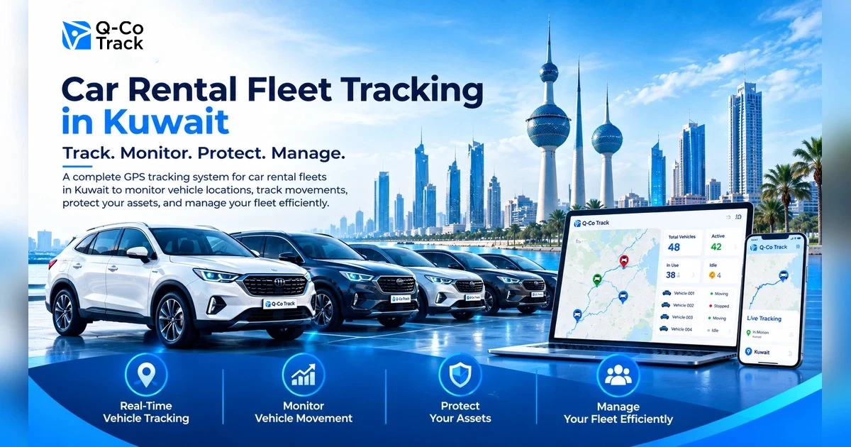 Car rental vehicle tracking in Kuwait using GPS to monitor vehicles and protect rental fleet assets